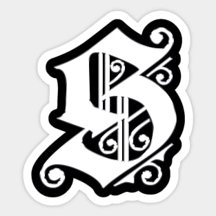 Silver Letter S Sticker